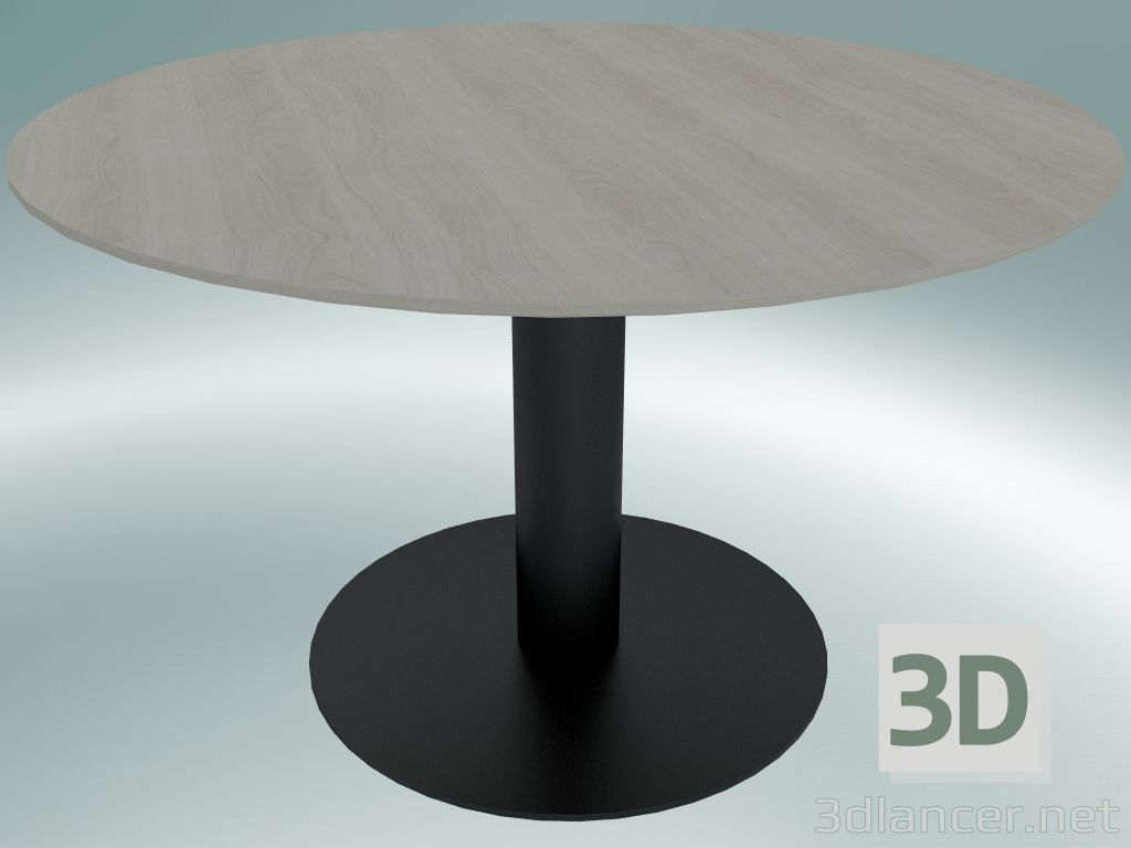 3d модель Стіл обідній In Between (SK12, Ø120cm, H 73cm, Matt Black, White stained oak) – превью