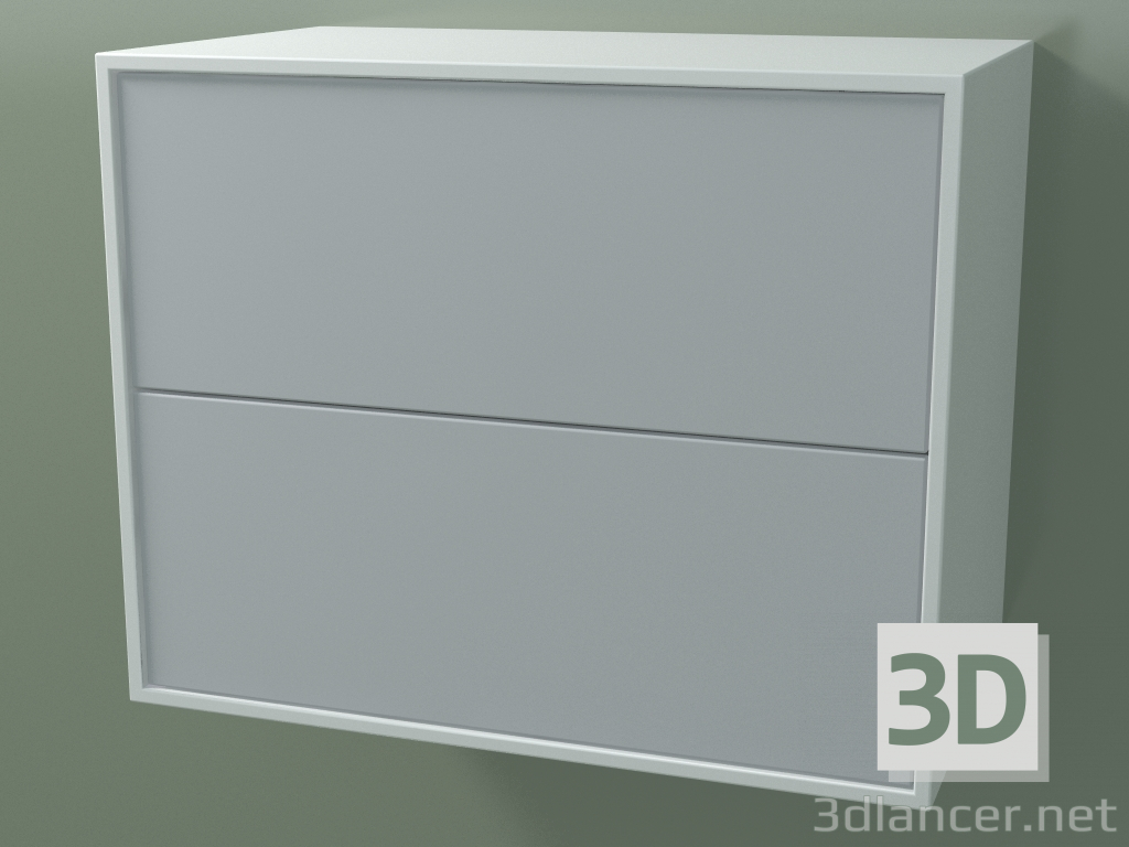 3d model Double box (8AUBCA01, Glacier White C01, HPL P03, L 60, P 36, H 48 cm) - preview