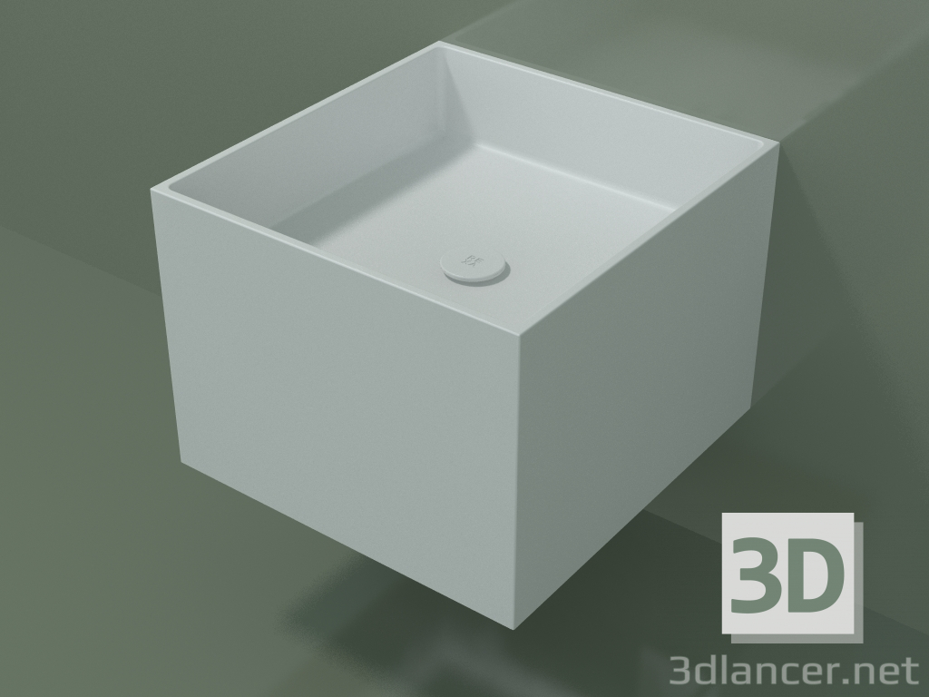 modello 3D Lavabo sospeso (02UN22301, Glacier White C01, L 48, P 50, H 36 cm) - anteprima