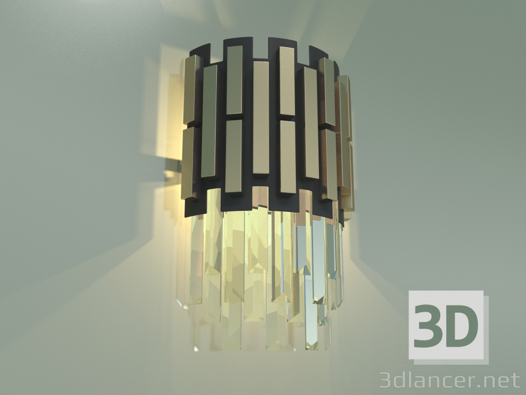 Modelo 3d Candeeiro de parede Deseo 337-2 (preto-dourado) - preview