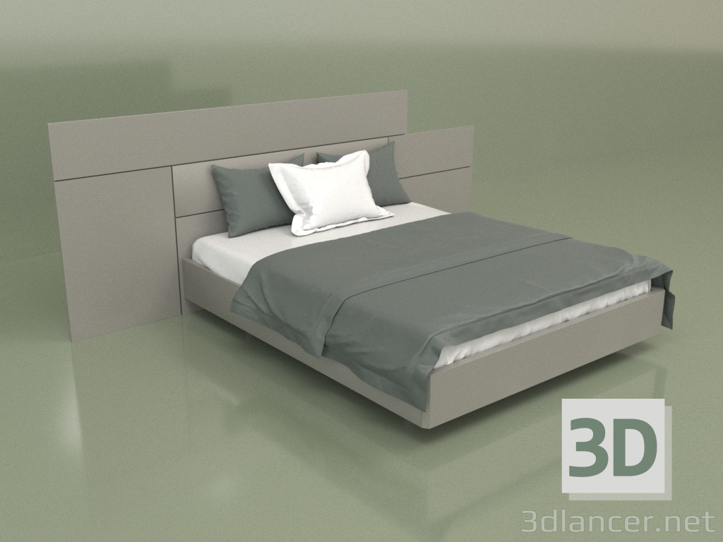 Modelo 3d Cama de casal Lf 2016 (cinza) - preview