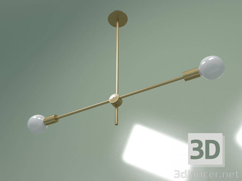 3D Modell Deckenleuchte Nook, 2 Lampen - Vorschau