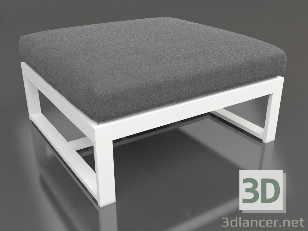 modèle 3D Pouf sectionnel (Blanc) - preview