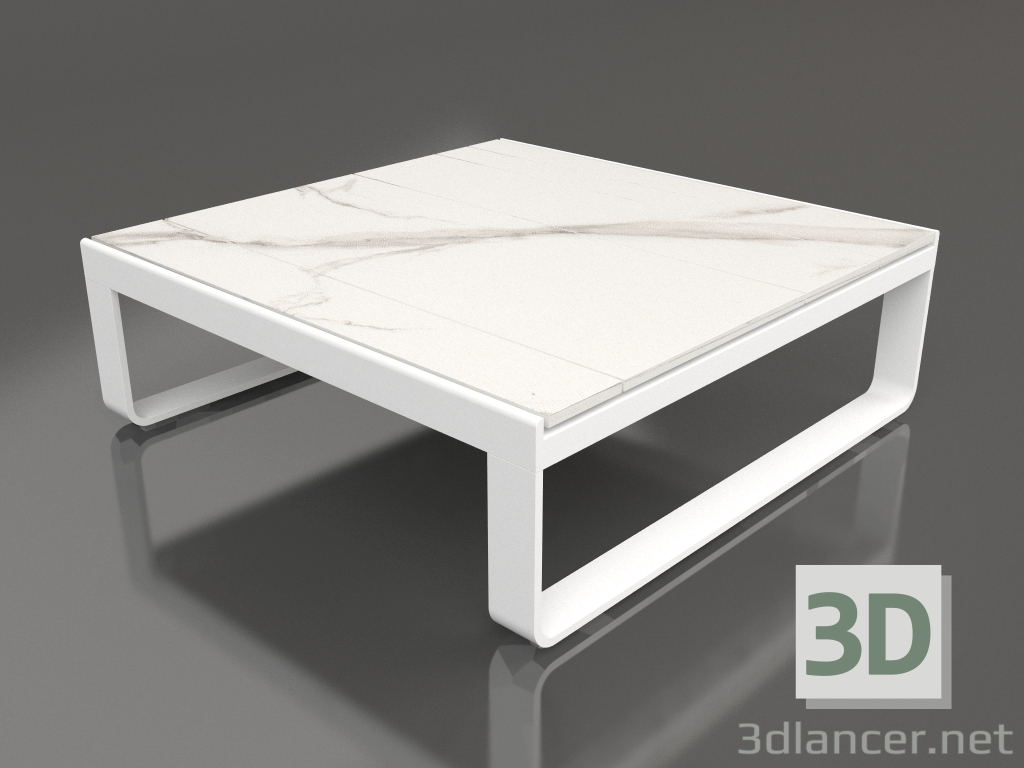 modello 3D Tavolino 90 (DEKTON Aura, Bianco) - anteprima