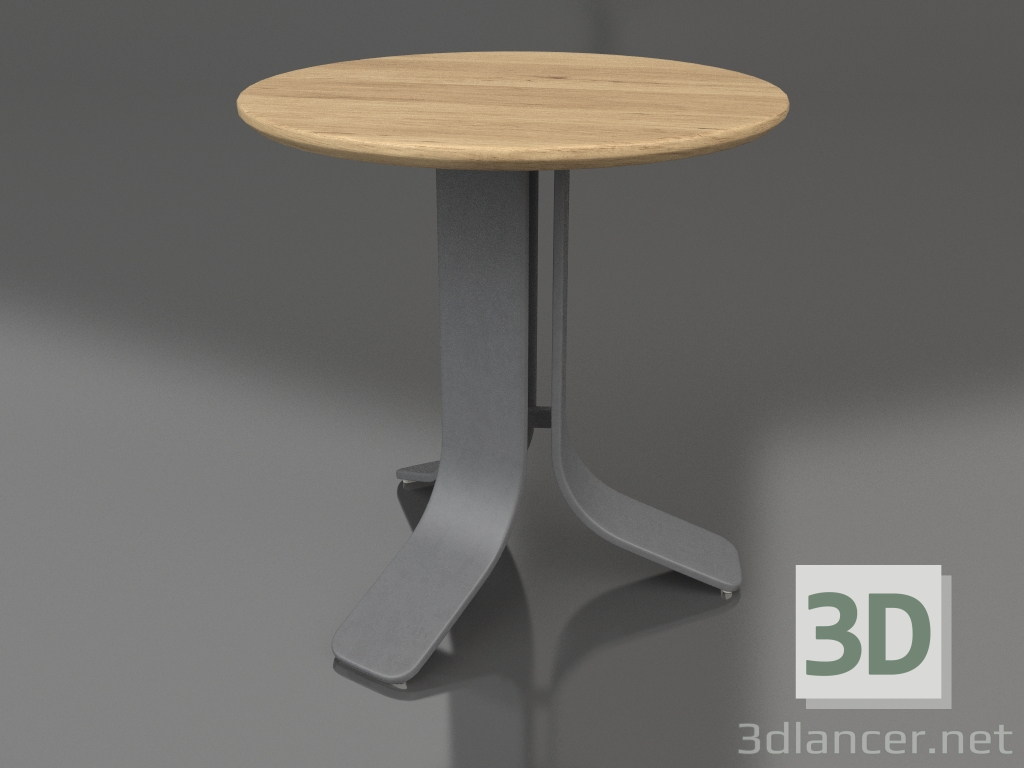 3d модель Стіл кавовий Ø50 (Anthracite, Iroko wood) – превью