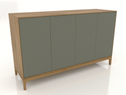 TV-Ständer FARGO mit gefrästen Fronten 1600x500x950 mm (Olive, Eiche natur, Option 2)