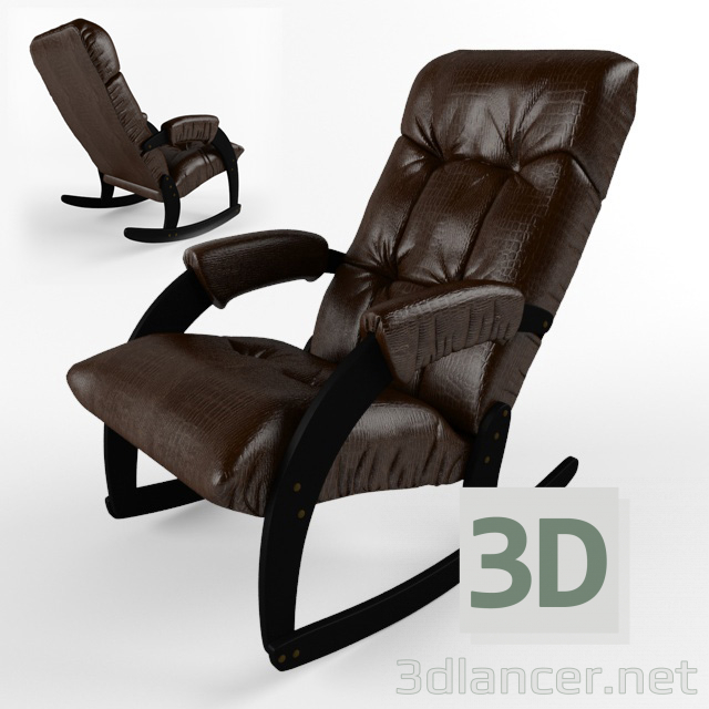 3d Rocking chair Comfort Model 67, upholstery Antik crocodile модель купити - зображення