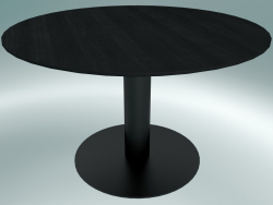 Mesa de comedor In Between (SK12, Ø120cm, H 73cm, Negro mate, Roble teñido negro)