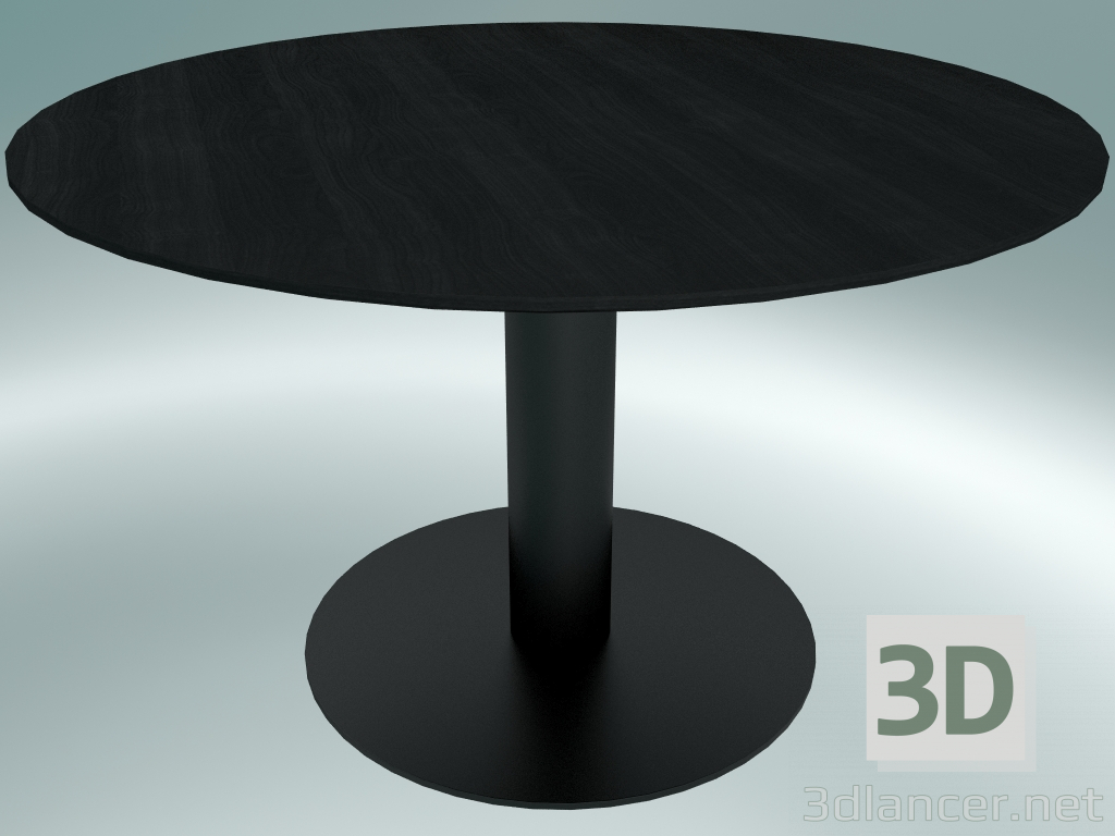 3d модель Стол обеденный In Between (SK12, Ø120cm, H 73cm, Matt Black, Black stained oak) – превью