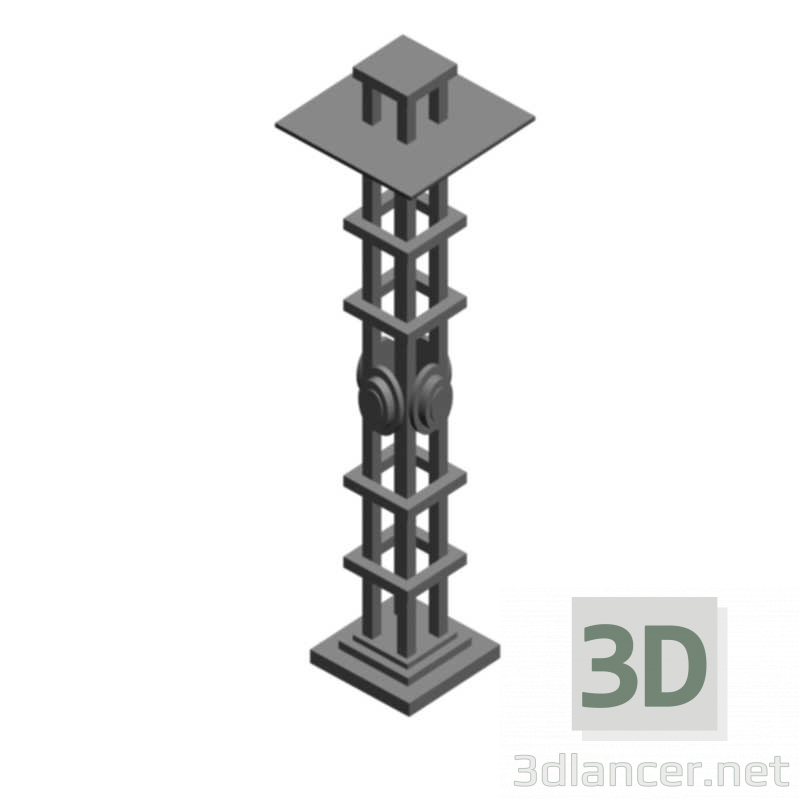 Modelo 3d Coluna - preview