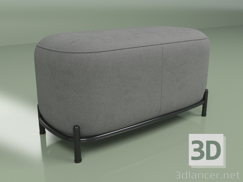 modello 3D Pouf Pawai larghezza 80 (grigio scuro) - anteprima