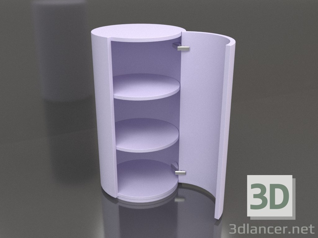 modello 3D Armadio (con anta aperta) TM 09 (P=503х931, lilla) - anteprima