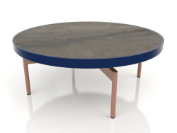 Table basse ronde Ø90x36 (Bleu nuit, DEKTON Radium)