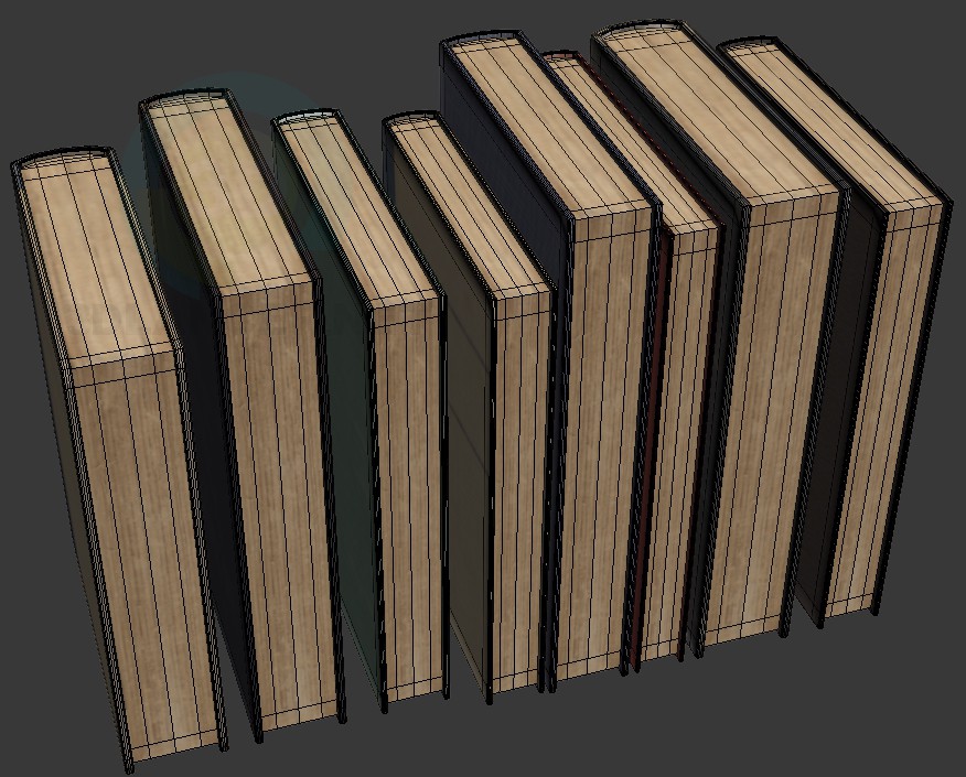 Modelo 3d Livros antigos - preview