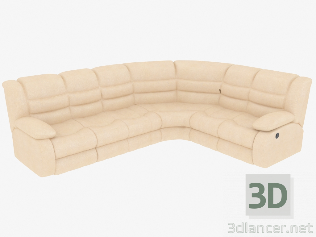 3D Modell Ecksofa Manchester - Vorschau