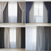 3d Economical curtains | a set of curtains for an interior designer model buy - render