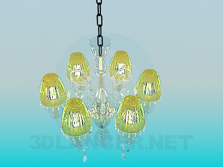 Modelo 3d Candelabro com tons de amarelos - preview