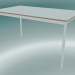 Modelo 3d Mesa retangular Base 140x80 cm (Branco, Contraplacado, Branco) - preview