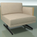 3d model End module 5213 (left armrest, H-legs, Natural oak) - preview