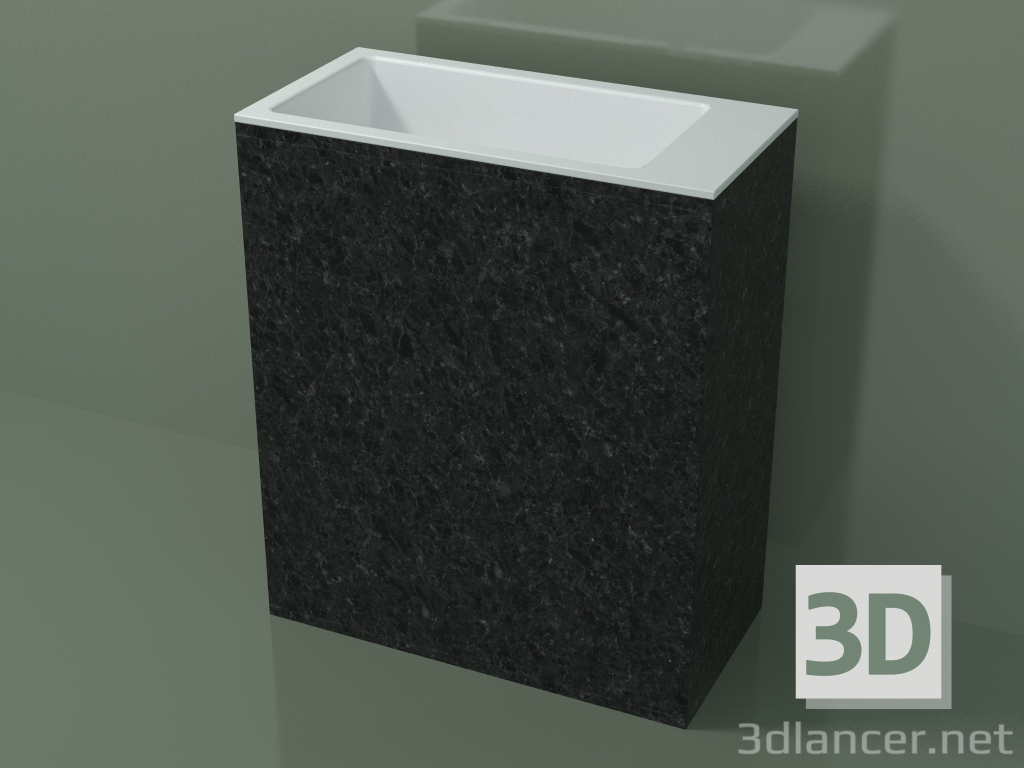 3d model Lavabo de pie (03R146103, Nero Assoluto M03, L 72, P 36, H 85 cm) - vista previa