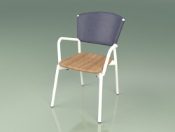 Chaise 021 (Métal Lait, Bleu)