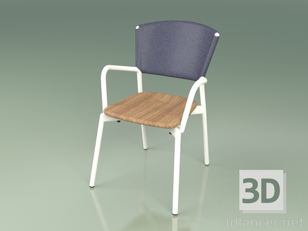 3D Modell Stuhl 021 (Metallmilch, Blau) - Vorschau