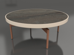 Table basse ronde Ø90x36 (Sable, DEKTON Radium)