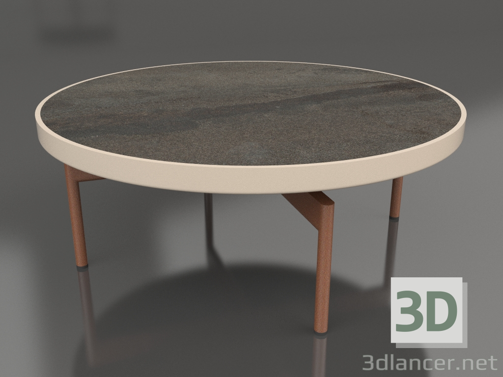 3d модель Стіл журнальний круглий Ø90x36 (Sand, DEKTON Radium) – превью