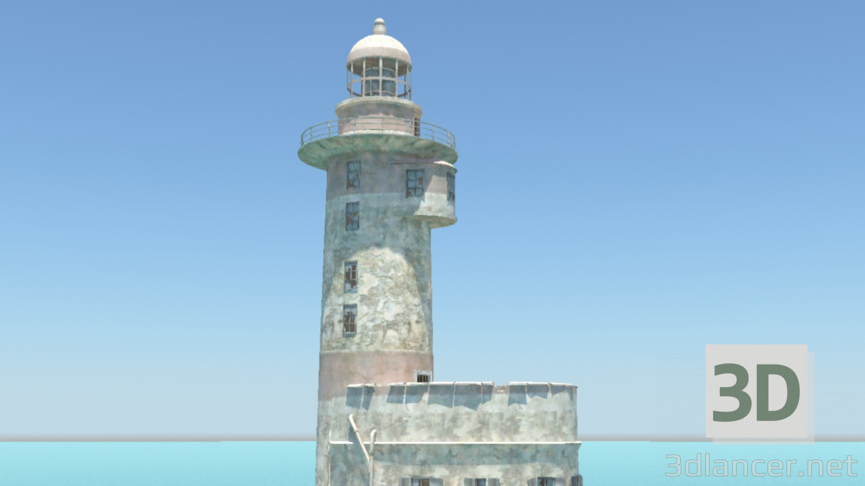 modèle 3D phare - preview