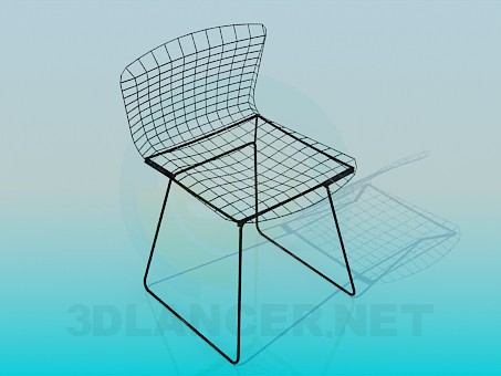 3d model Chair of the metal wire - preview