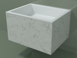 Lavabo suspendu (02R132301, Carrara M01, L 60, P 48, H 36 cm)