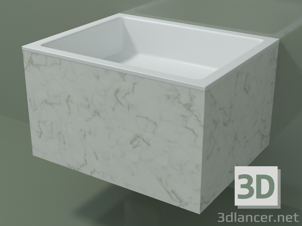 3d model Lavabo de pared (02R132301, Carrara M01, L 60, P 48, H 36 cm) - vista previa