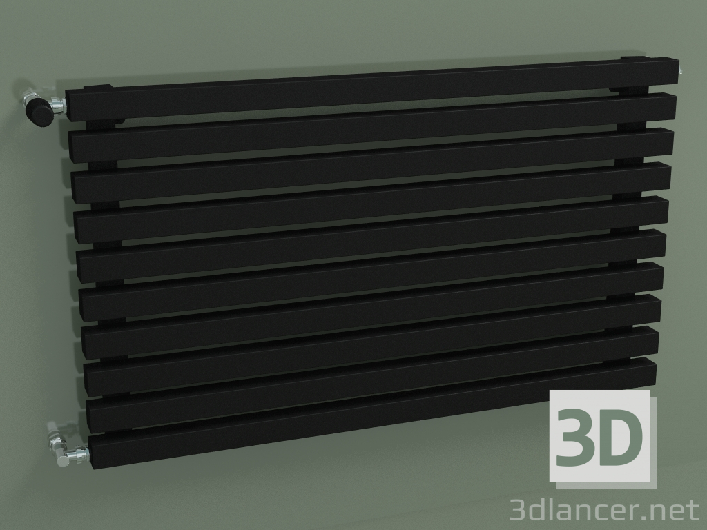 modèle 3D Radiateur horizontal RETTA (10 sections 1000 mm 40x40, noir mat) - preview