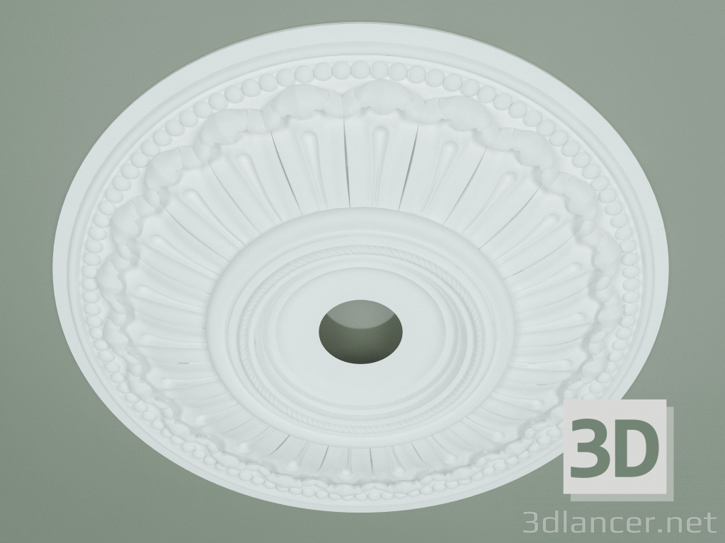 Modelo 3d Roseta com ornamento RW029 - preview