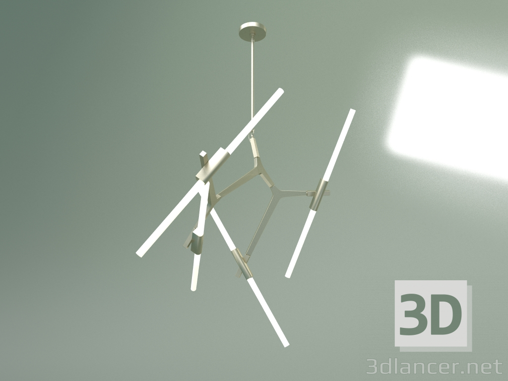 modèle 3D Suspension Agnès 8 lumières (bronze) - preview