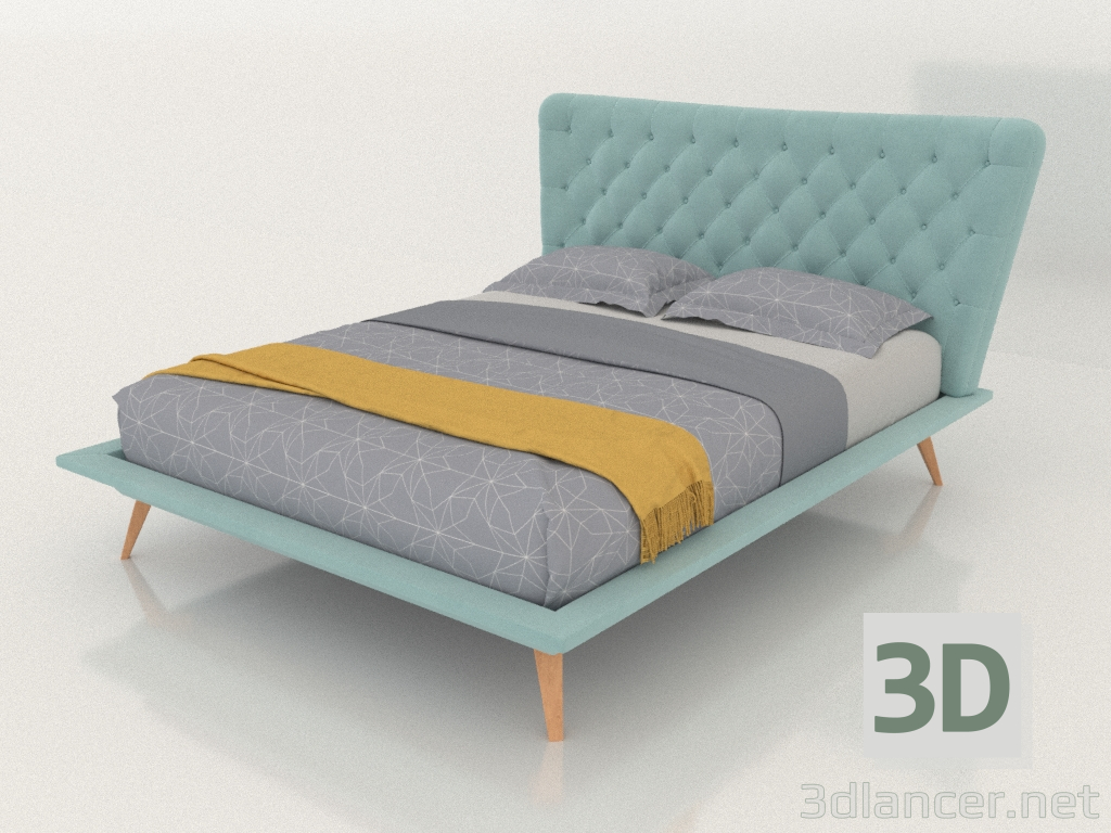 Modelo 3d Cama Bohemia 160x200 (turquesa) - preview