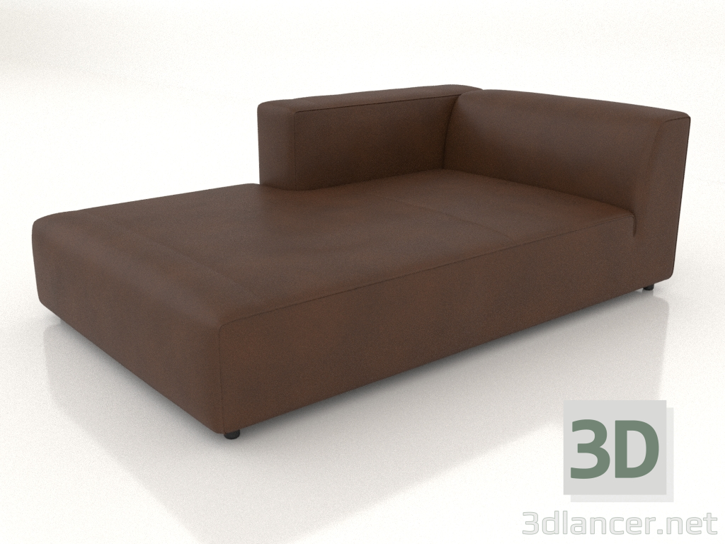 3D Modell Chaiselongue 207 mit Armlehne rechts - Vorschau