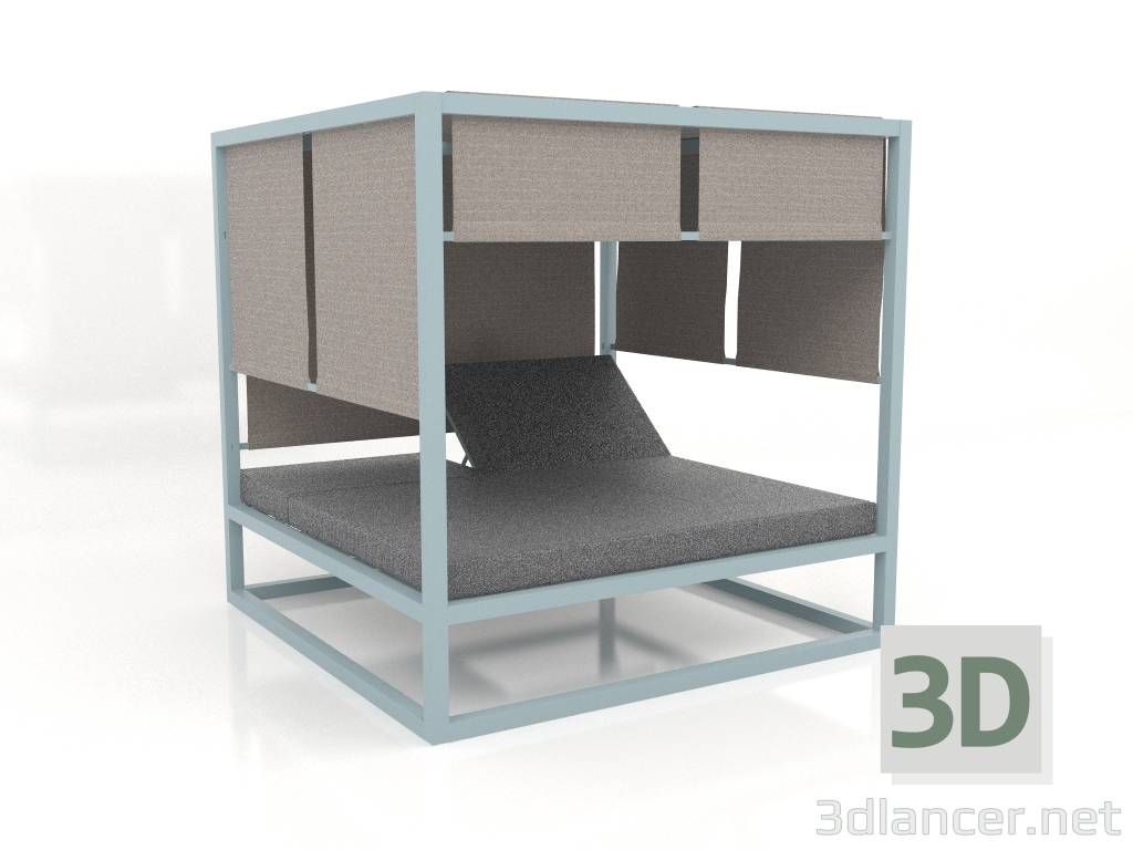 Modelo 3d Sofá elevado (azul cinza) - preview