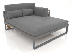 XL modular sofa, section 2 right, high back, artificial wood (Anthracite)