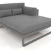 3d model Sofá modular XL, sección 2 derecha, respaldo alto, madera artificial (Antracita) - vista previa