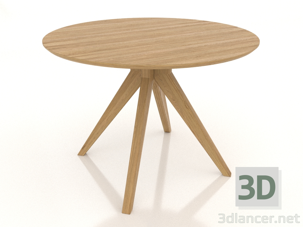 modello 3D Tavolo da pranzo Ø 1000 mm (rovere naturale) - anteprima