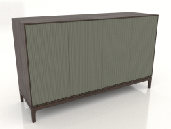 TV sehpası FARGO frezelenmiş cepheli 1600x500x950 mm (zeytin, koyu meşe, seçenek 2)