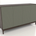3d model Mueble de TV FARGO con frontales fresados 1600x500x950 mm (oliva, roble oscuro, opción 2) - vista previa