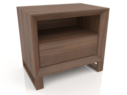 Mesa de cabeceira com acabamento em folheado de nogueira F (59,5 x 39,5 x 53 cm)