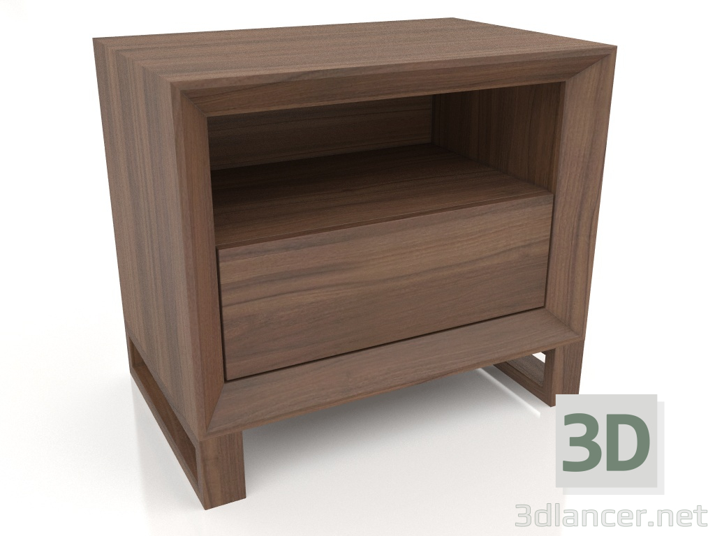 3D modeli Komodin, ceviz kaplama F (59,5x39,5x53 cm) - önizleme