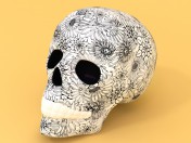 Regalo de calavera con flores