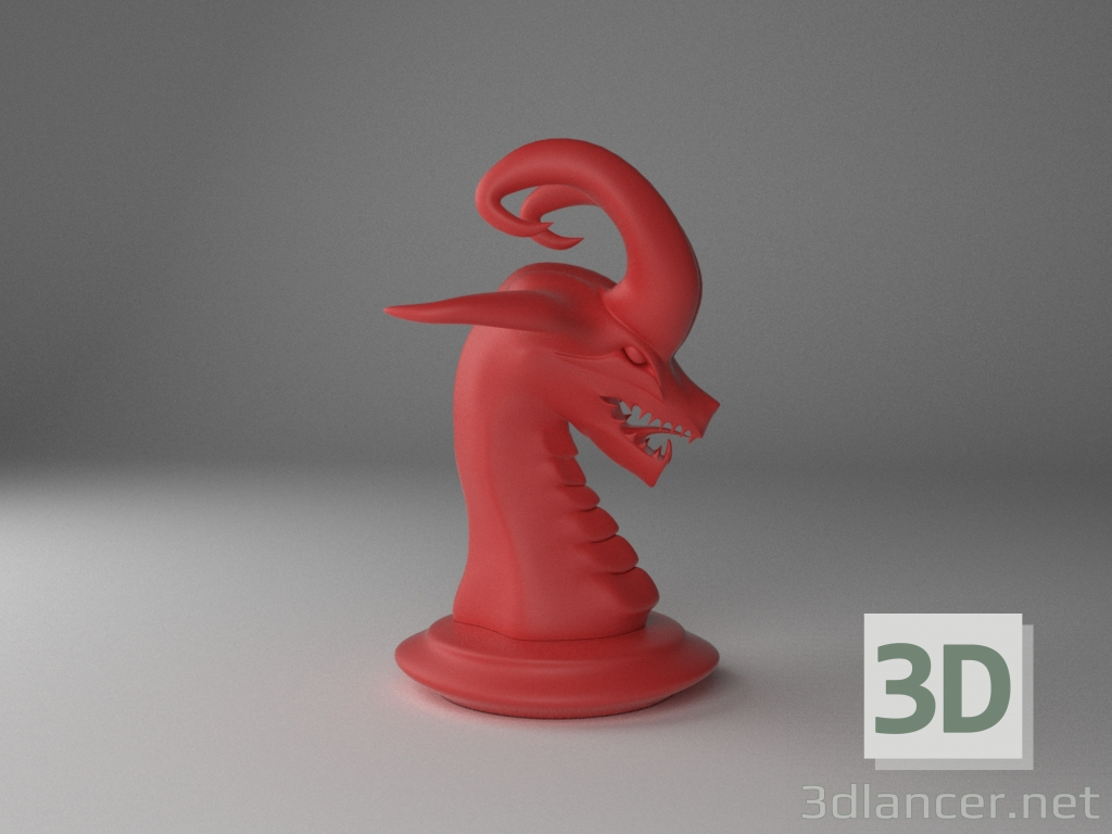 Modelo 3d Dragão - preview