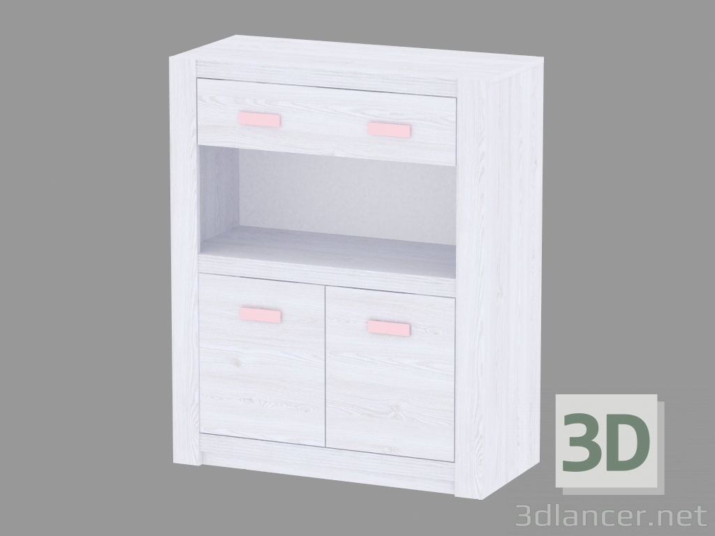 3d model Gabinete 2D-1S (TIPO LLK02) - vista previa