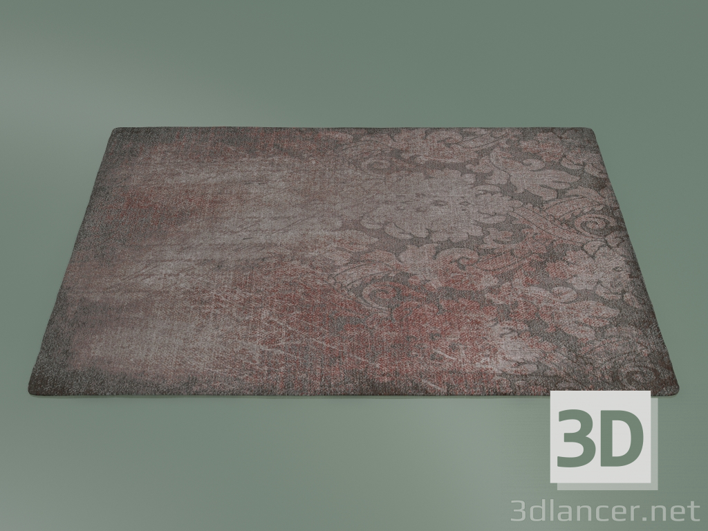 3d model Alfombra Drappo (S101, Berenjena) - vista previa