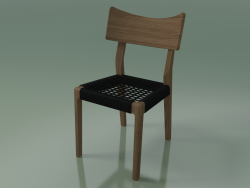 Chair (21, Black Woven, Natural Lacquered American Walnut)